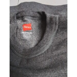 Hanes Pull Over Sweatshirts-Premium-One Gray-One Navy-Medium